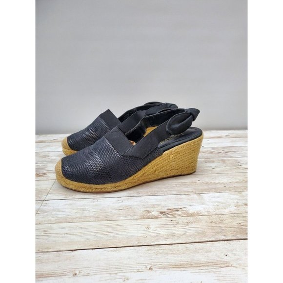 Lauren Ralph‎ Lauren Closed-Toe SlingBack Wedge Sandals Size 8 - Picture 1 of 9